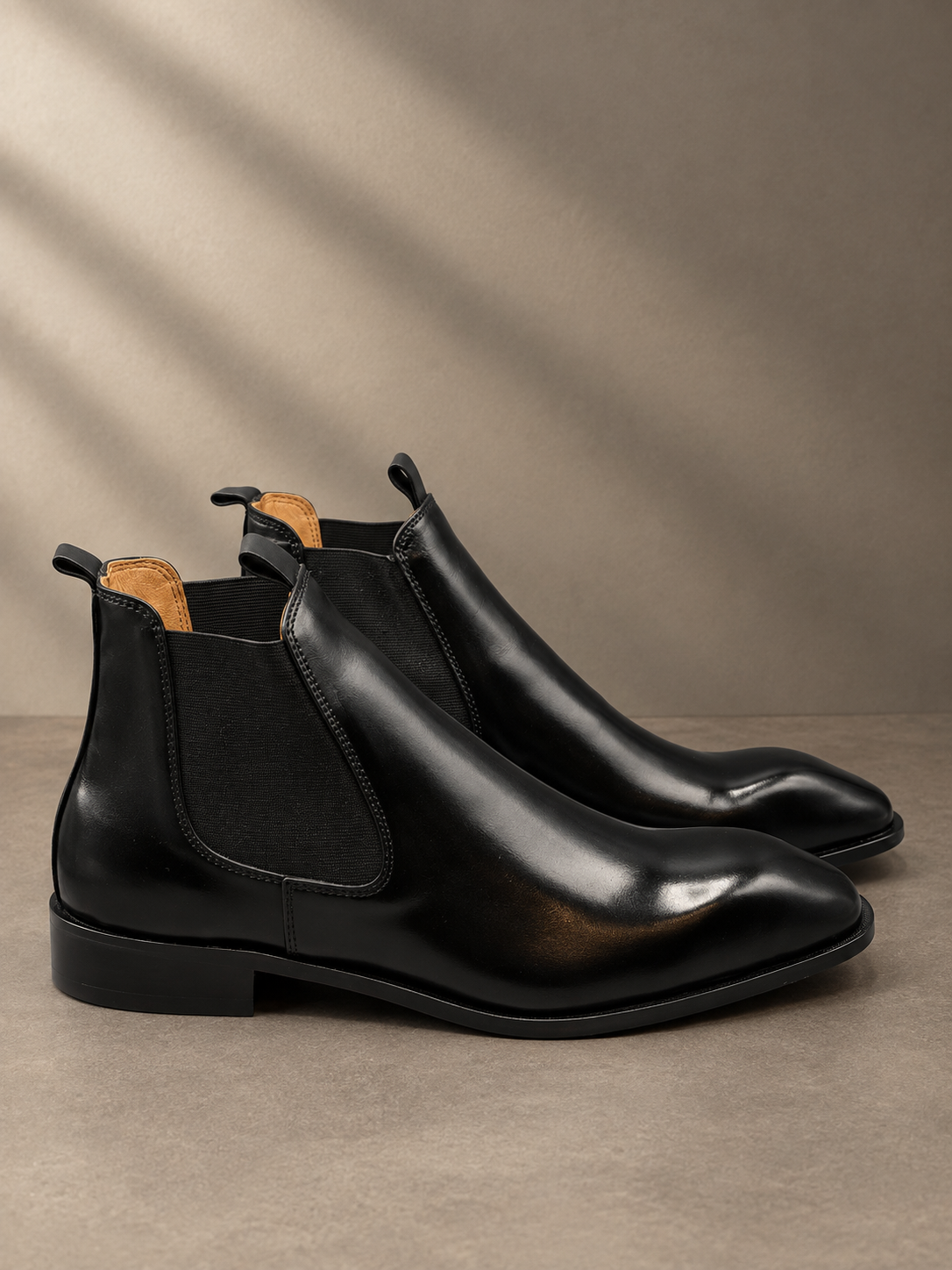 Black chelsea boots