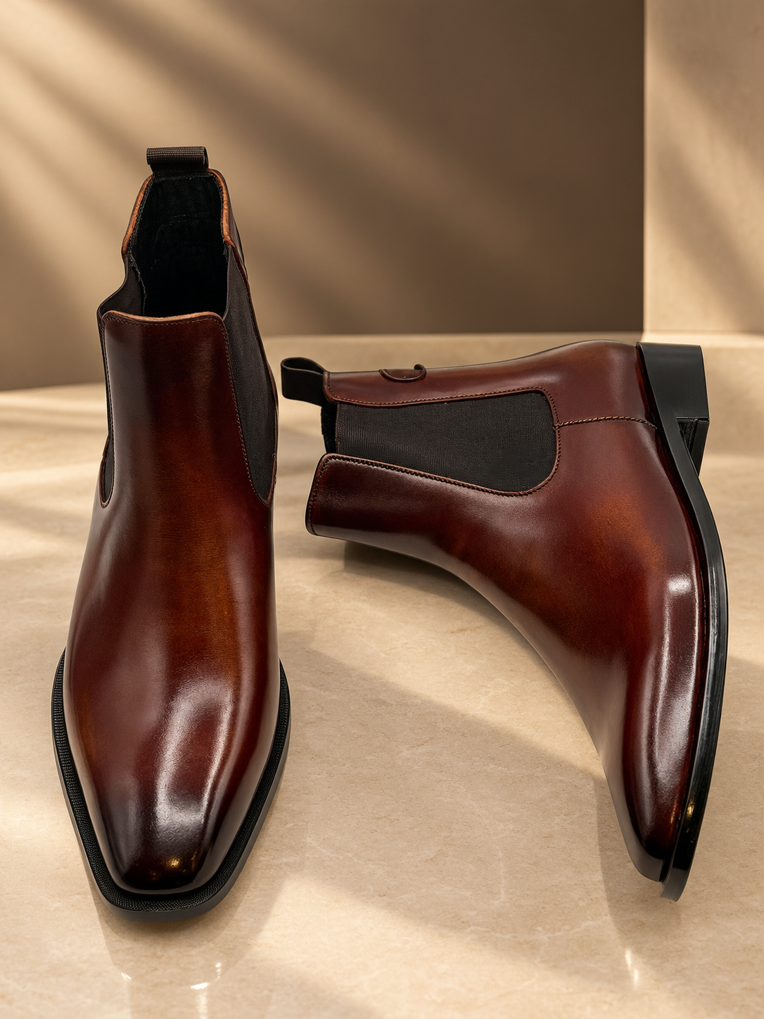 Imperial Cognac Chelsea Boots