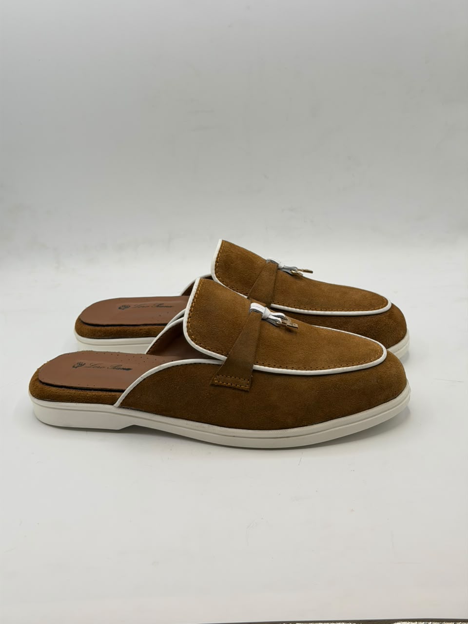 Camel Suede Tassel Mules 🤎