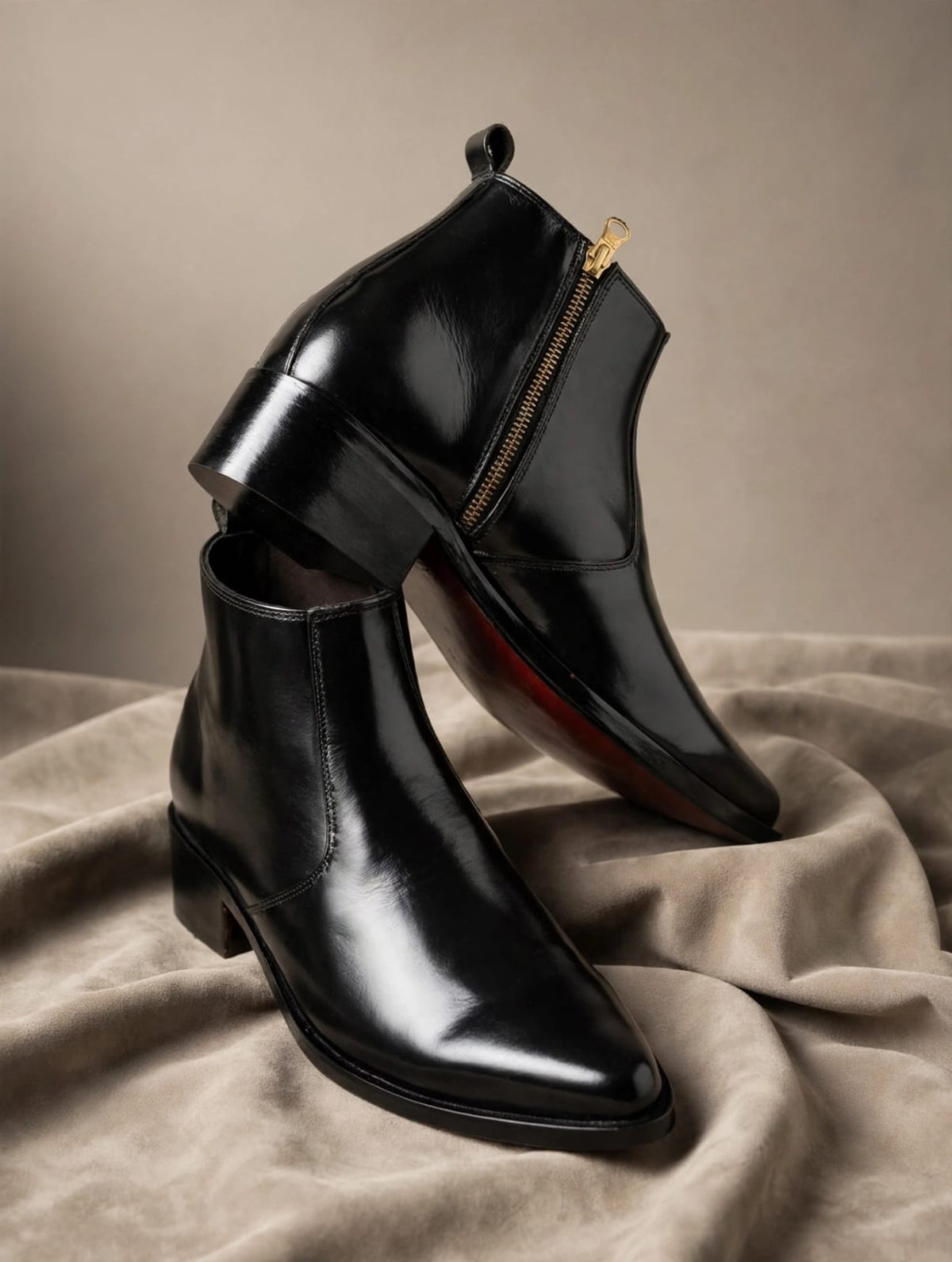 Regal Noir Zip chelsea Boots