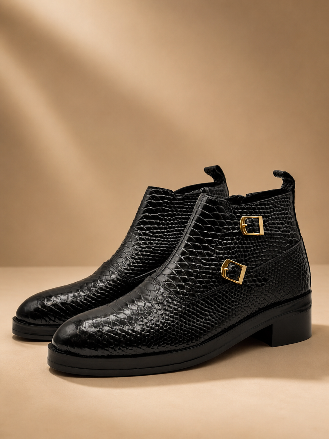 Royal Noir Double Monk Boot ⭐