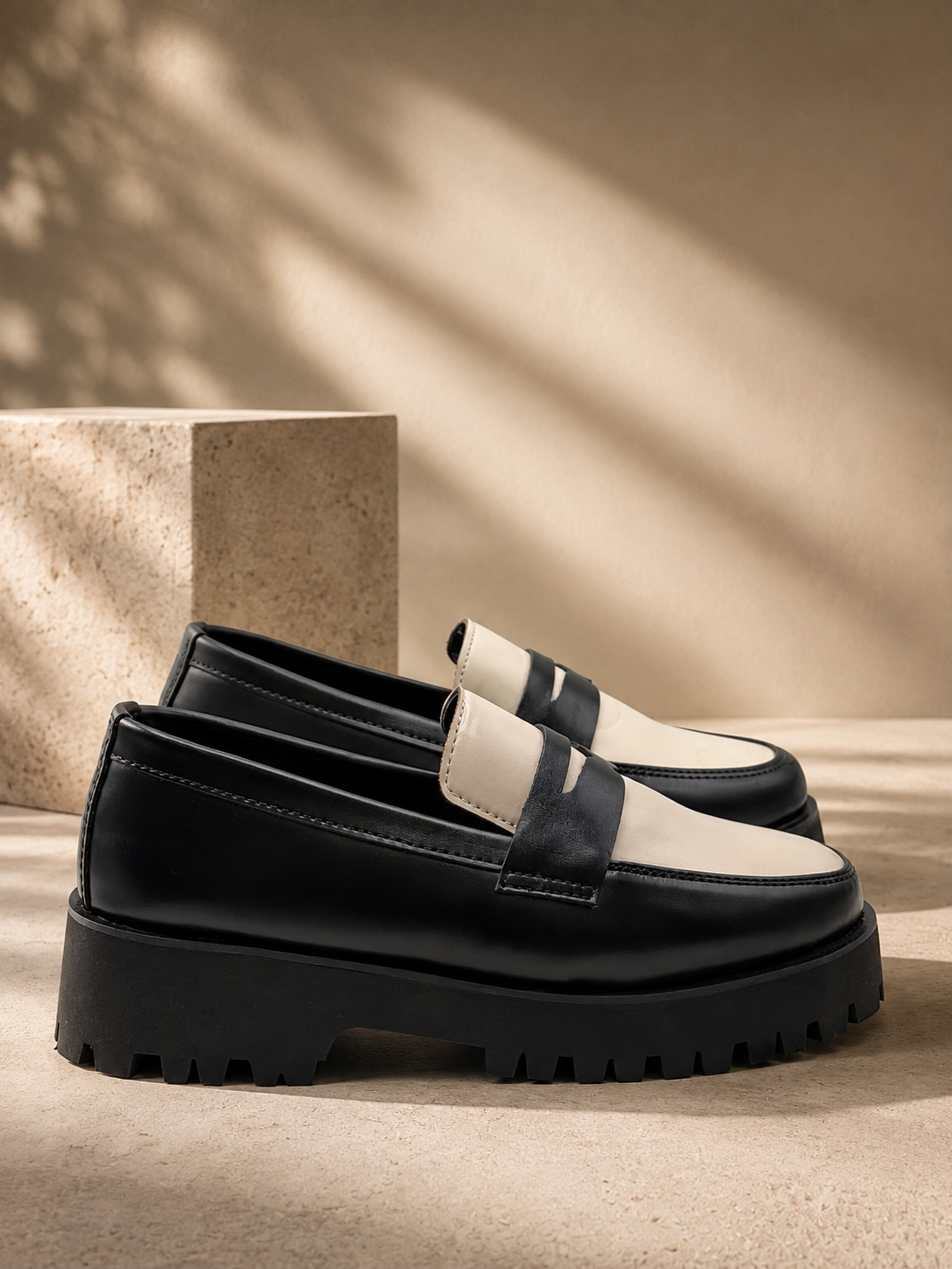 Monaco Black Platform Loafer