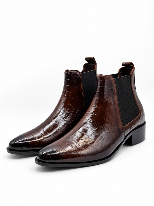 Crownwood Croc Chelsea Boots
