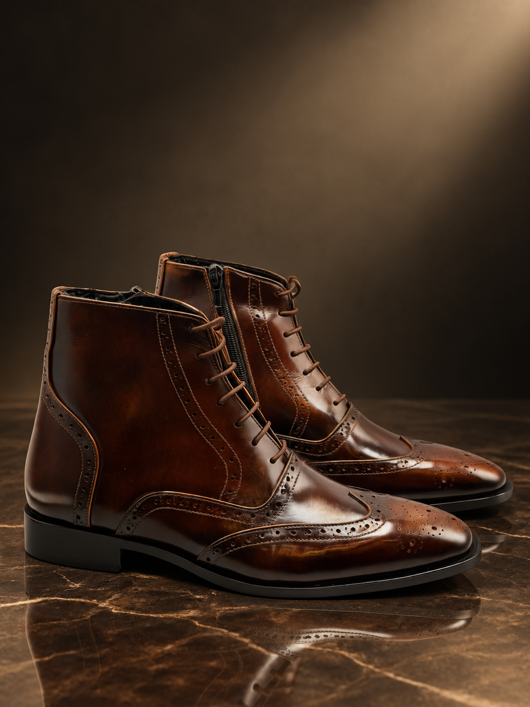 Imperial Espresso Brogue chelsea boot