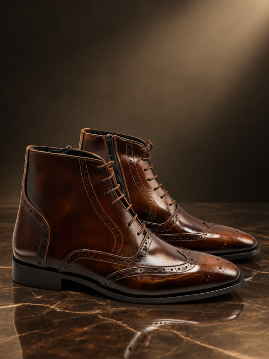 Imperial Espresso Brogue chelsea boot