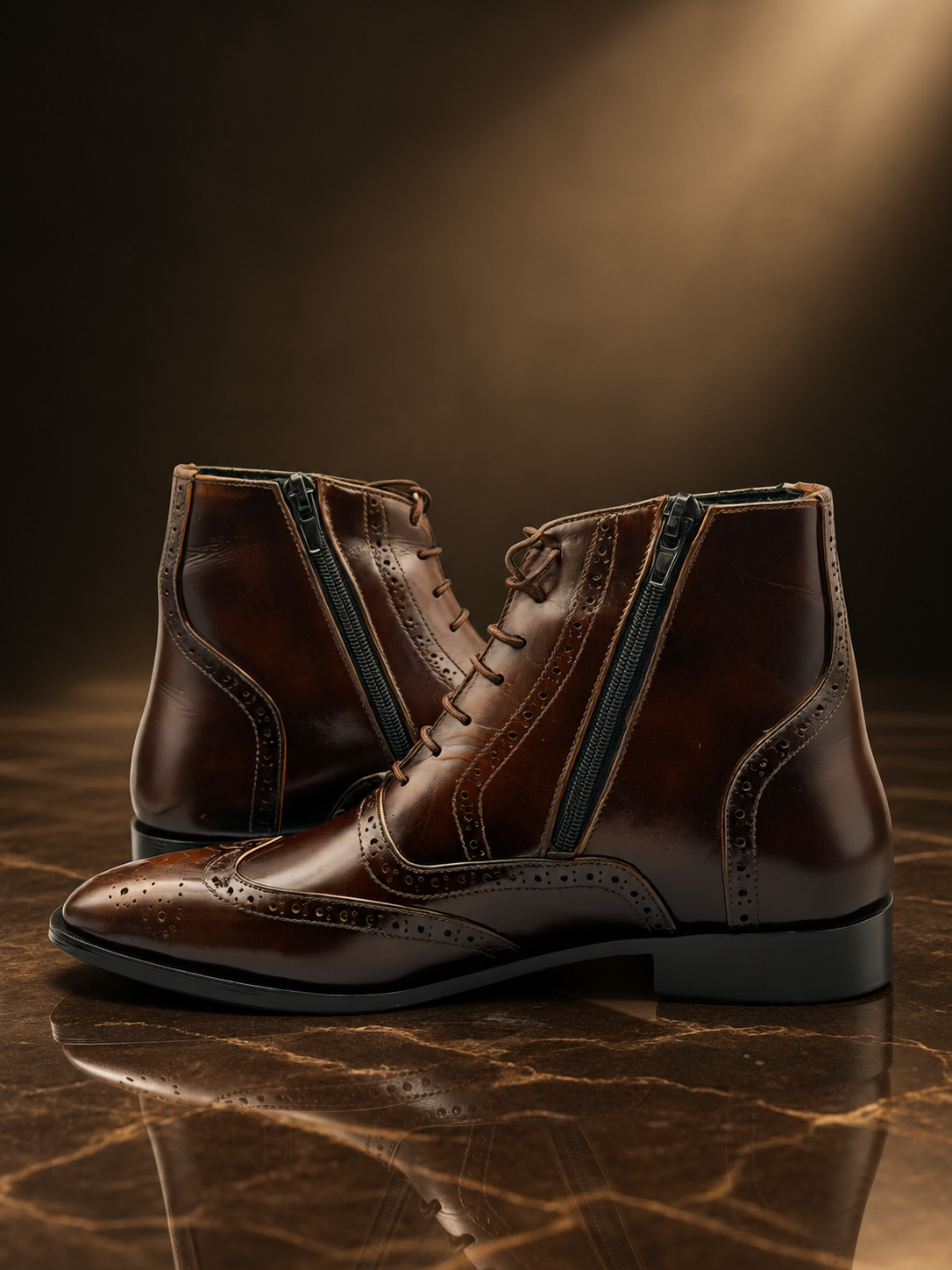 Imperial Espresso Brogue chelsea boot