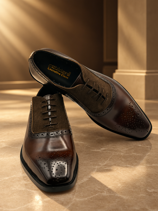 Mocha Brogue Loafers