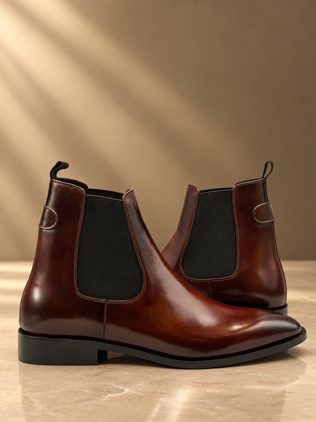 Imperial Cognac Chelsea Boots