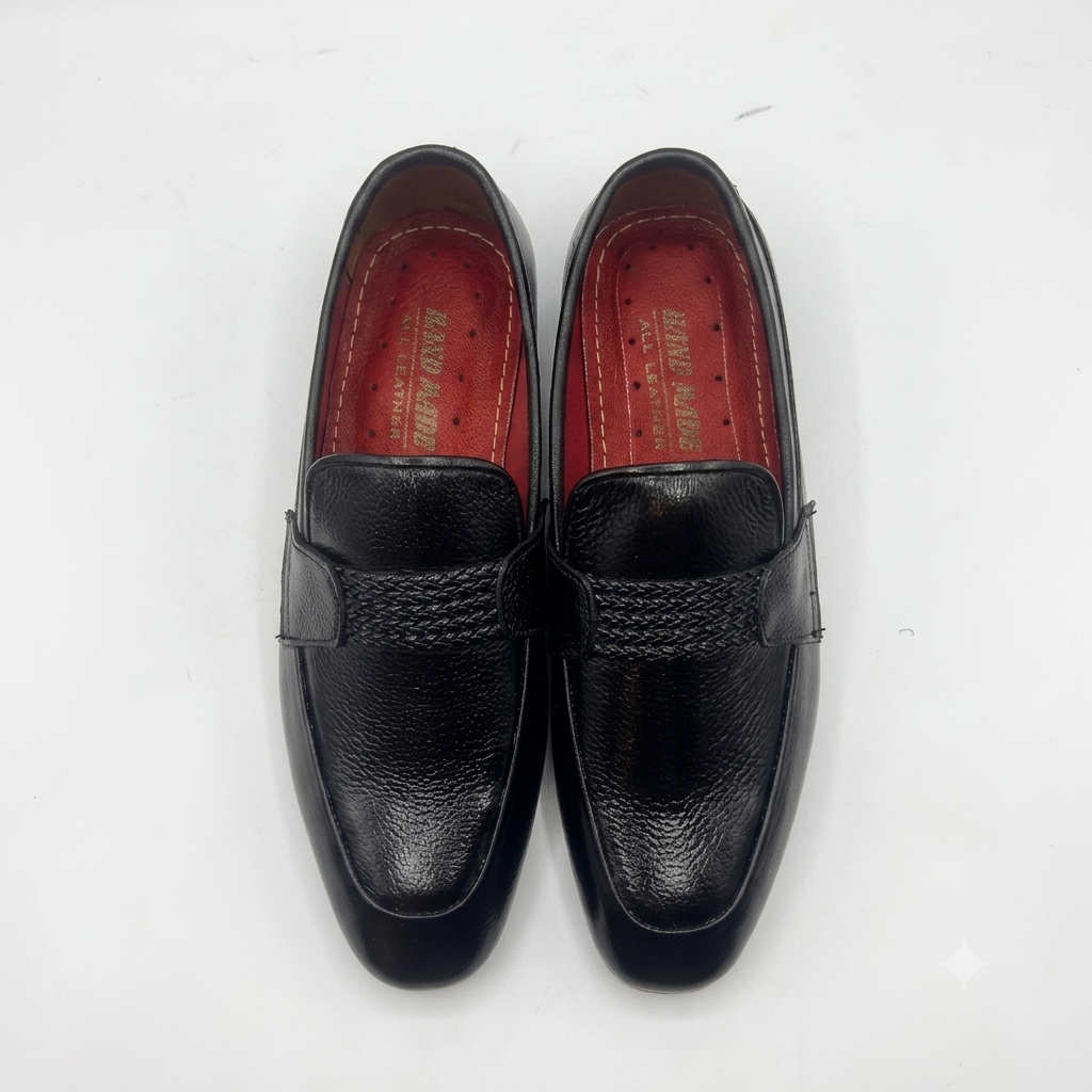 Executive Black Leather Loafers