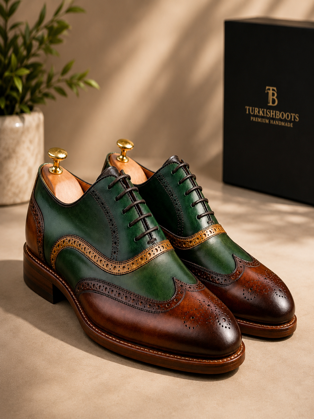 two-tone Wingtip Brogue Oxford
