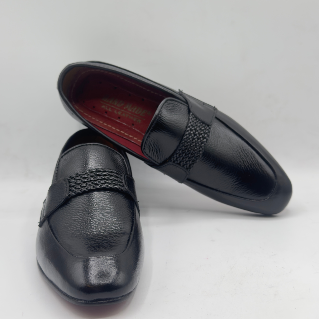Executive Black Leather Loafers