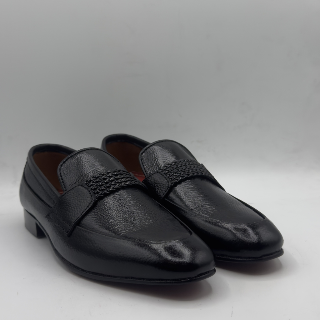 Executive Black Leather Loafers