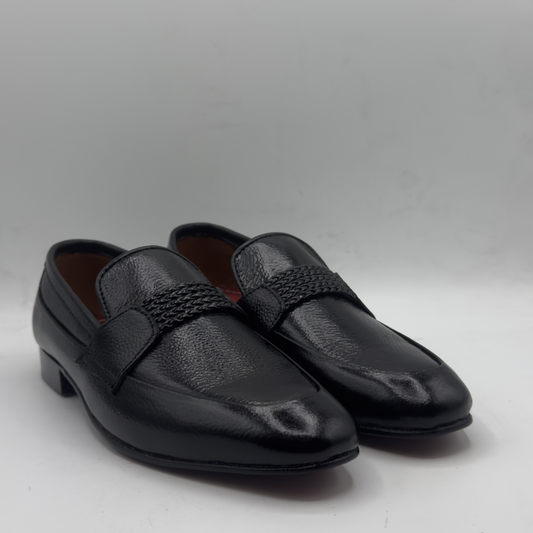 Executive Black Leather Loafers