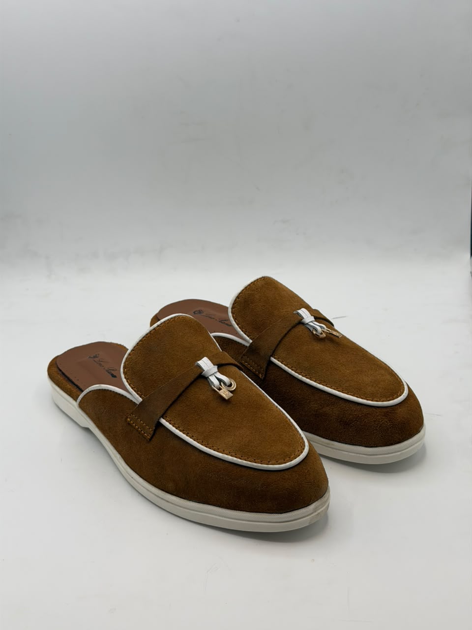 Camel Suede Tassel Mules 🤎