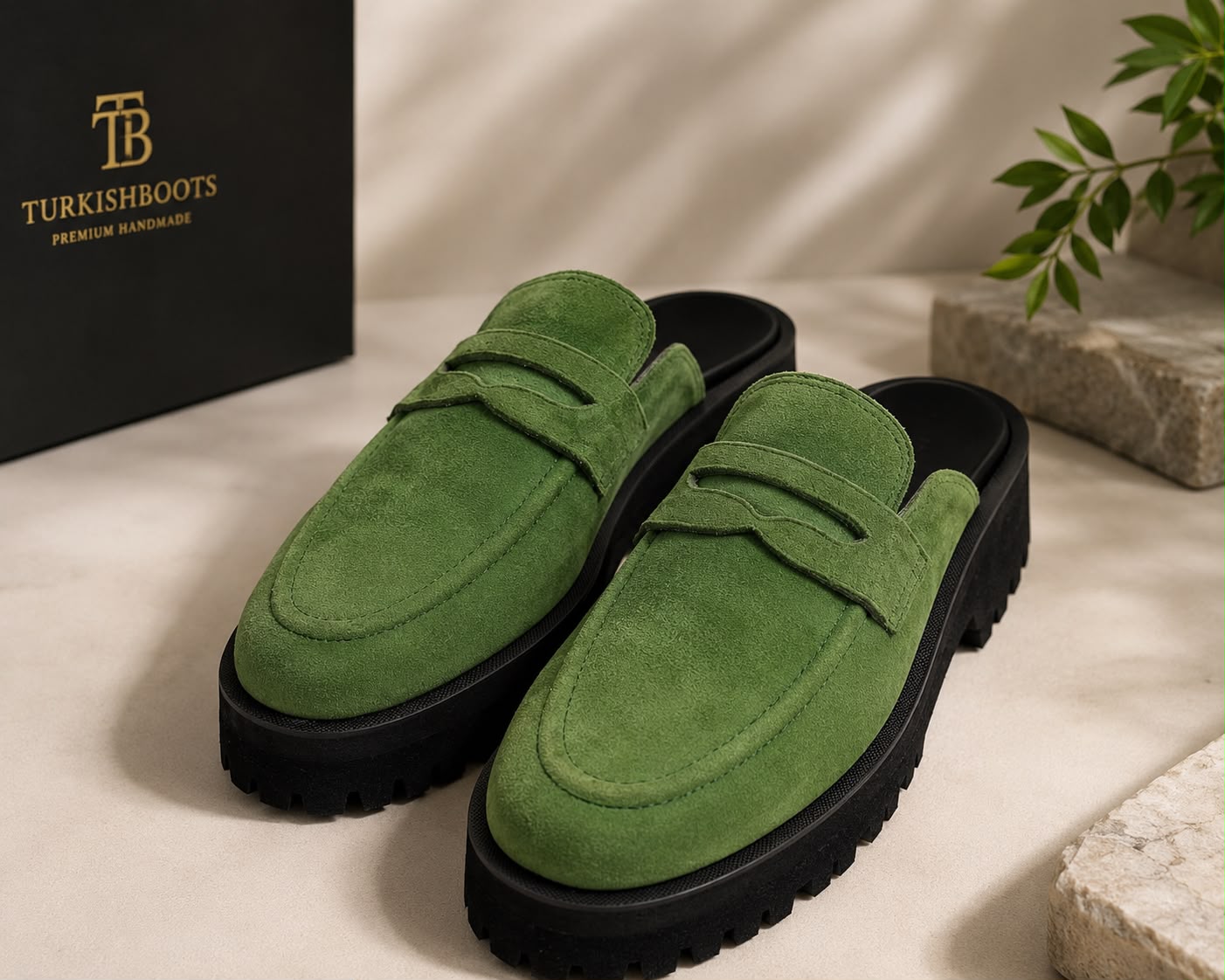 backless penny loafer mule