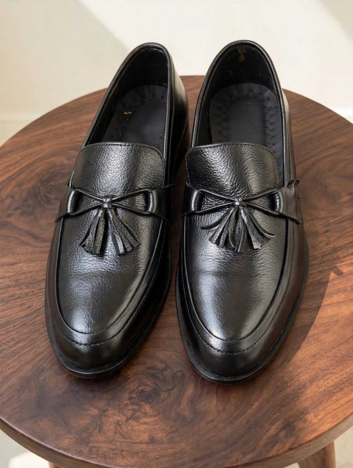 : Imperial Black Tassel Loafers