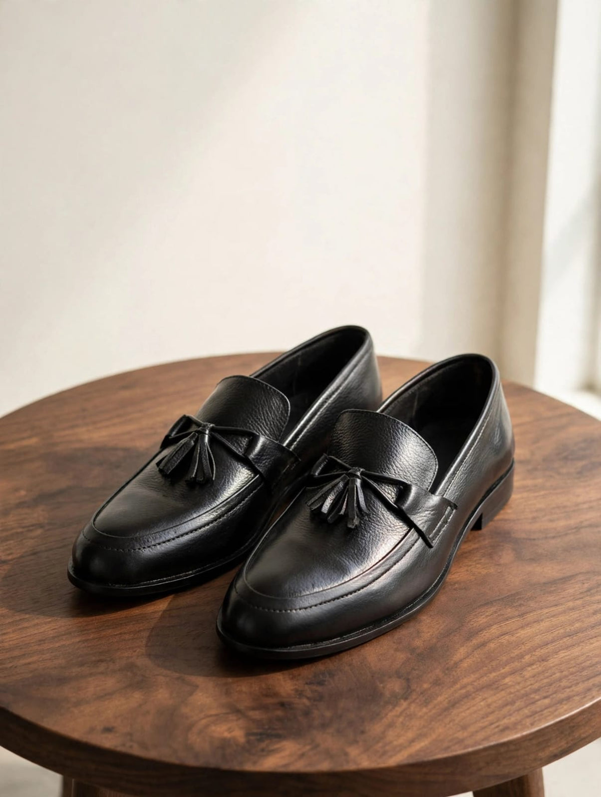 : Imperial Black Tassel Loafers