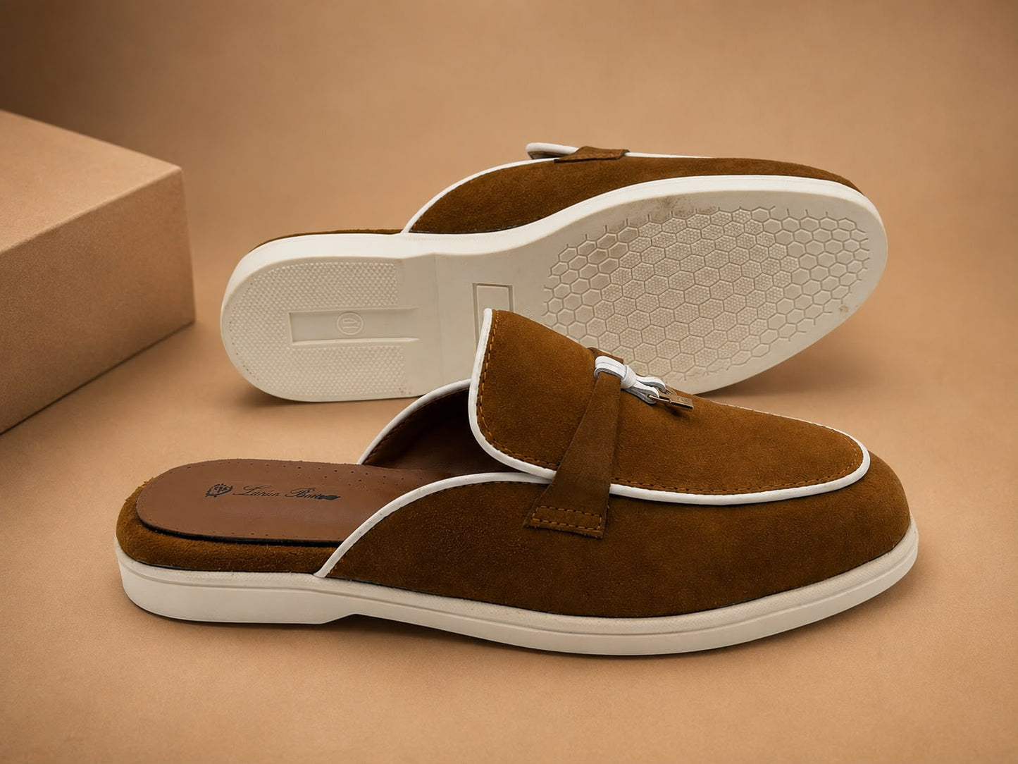 Camel Suede Tassel Mules 🤎