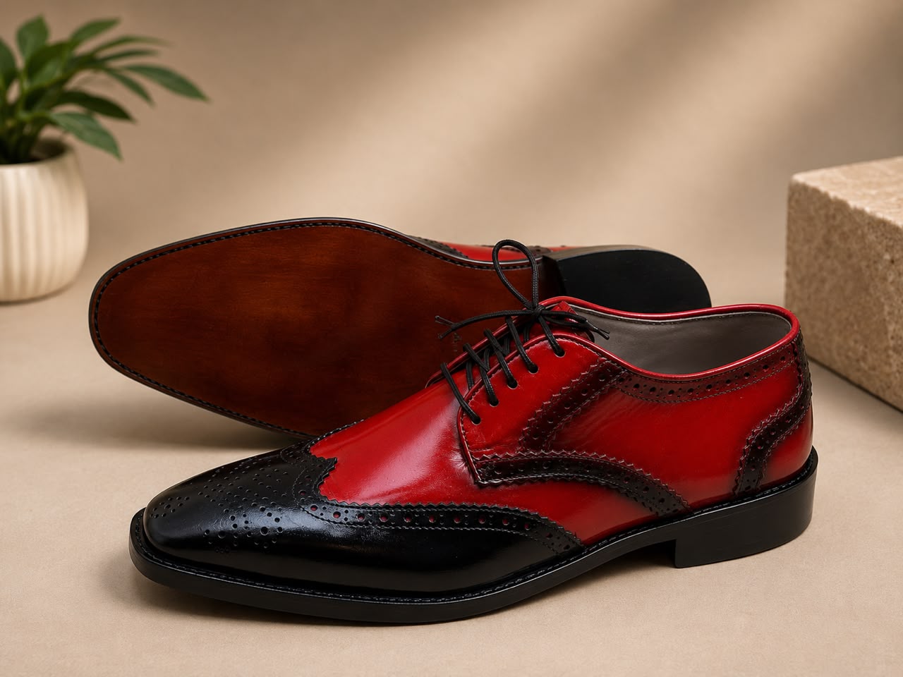 Crimson Royale Wingtip Oxfords