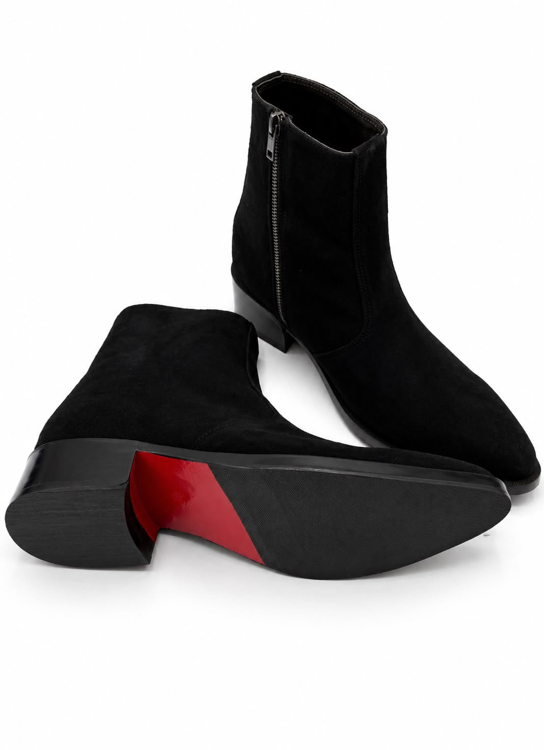 Suede Zip chelsea Boot