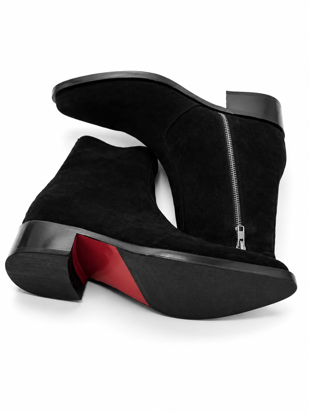 Suede Zip chelsea Boot