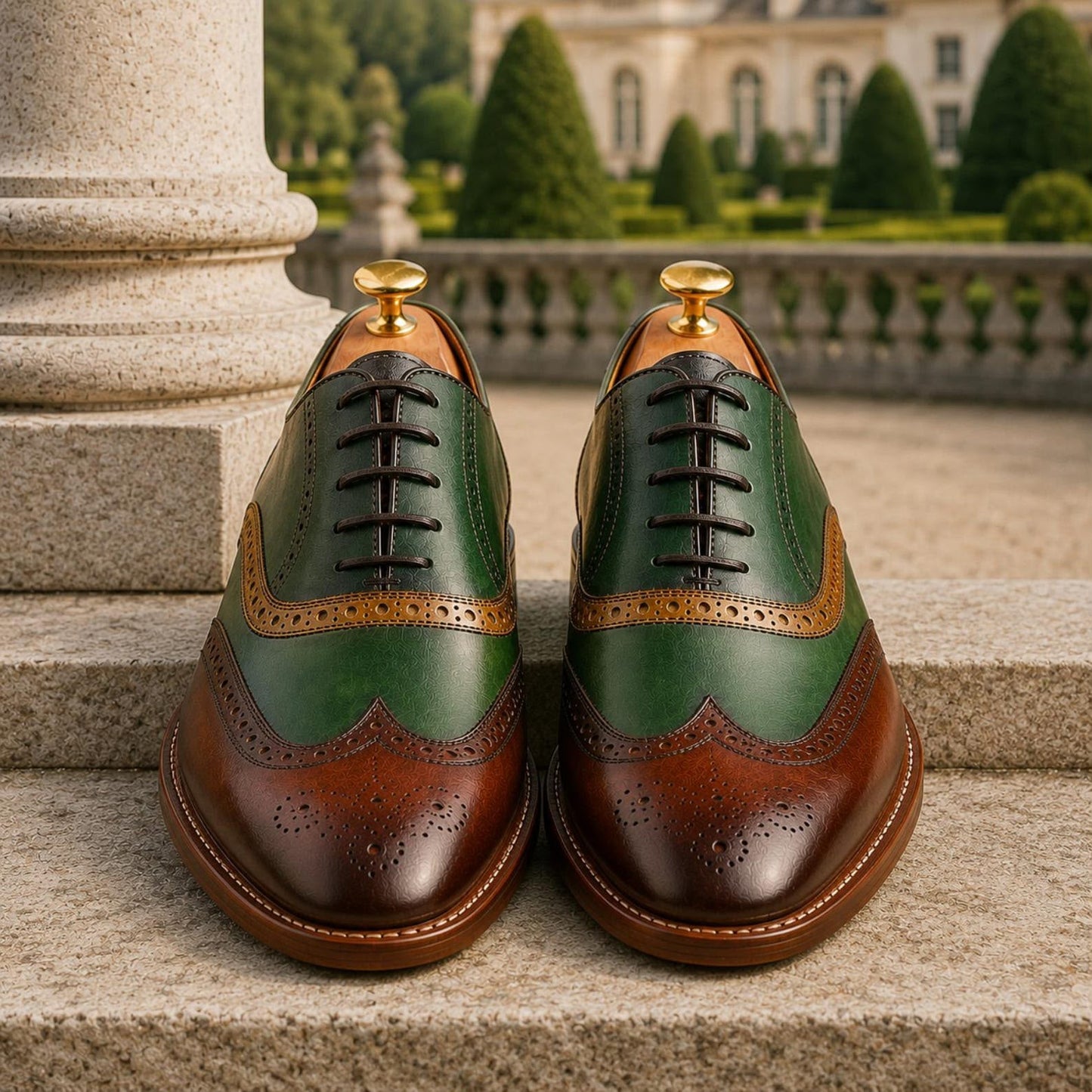 two-tone Wingtip Brogue Oxford