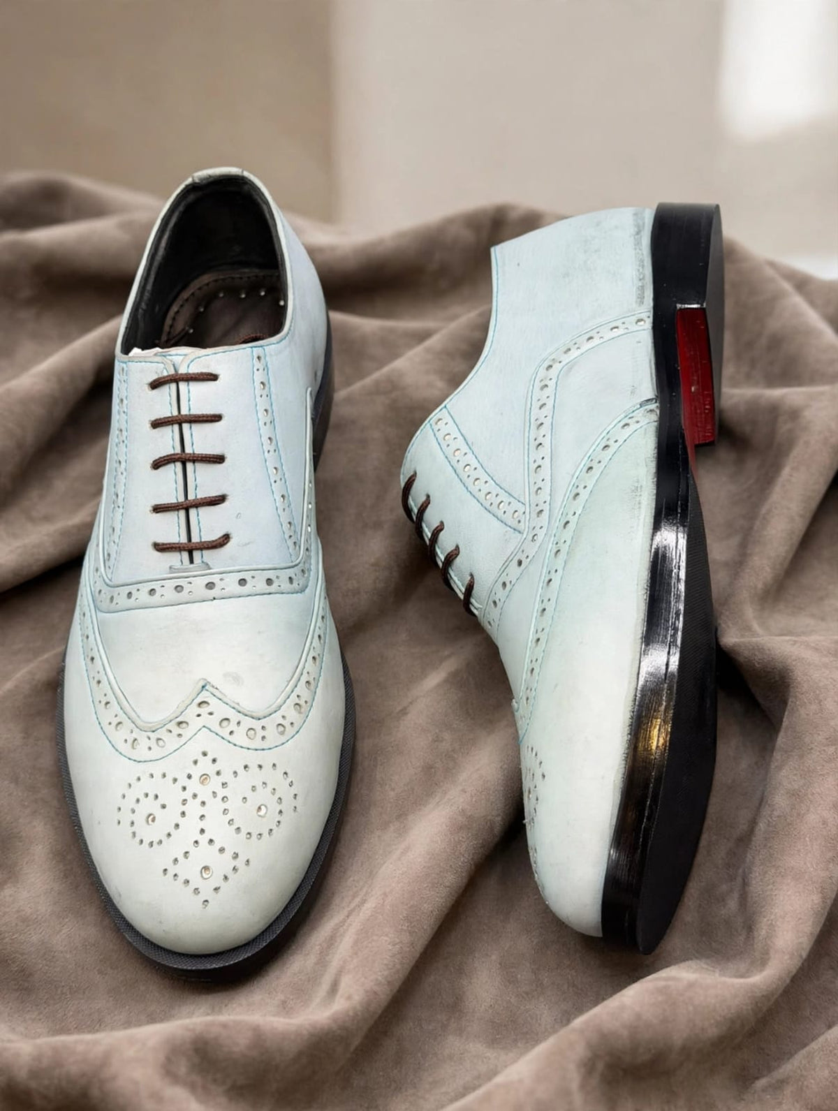 Imperial Ice Blue Wingtip Oxford