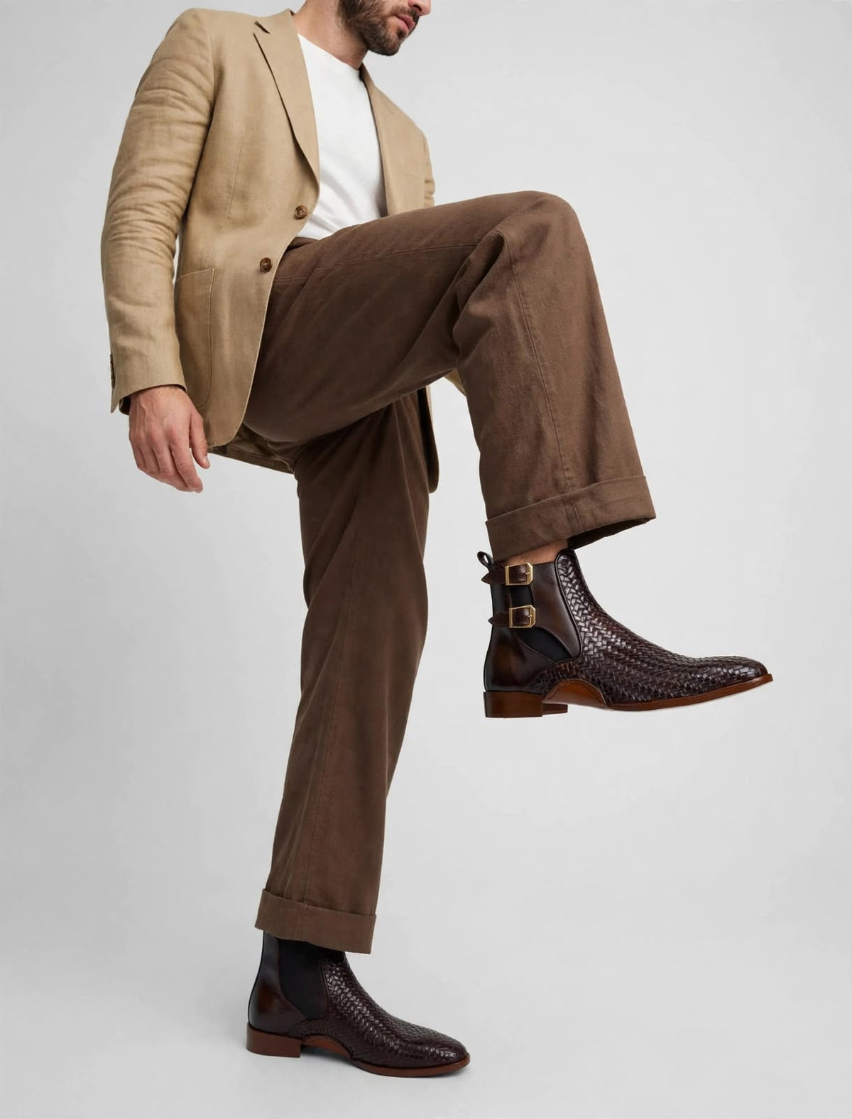 Name: Imperial Espresso Woven Monk Boots